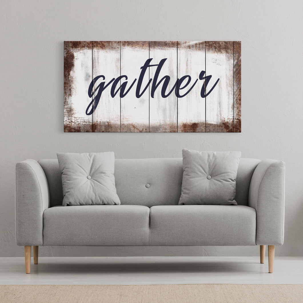 Gather Canvas Sign, Gather Wood Sign, Dining Room Sign, Large Gather Sign, Fall Sign, Gather, Canvas And Wood Signs, Wooden Signs