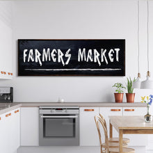 Carregar imagem no visualizador da galeria, Farmer&#39;s Market Printed Canvas Sign Sign Distressed Wall Art Farmer&#39;s Market Cute Kitchen Sign Kitchen Wall Art
