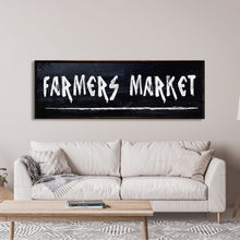Carregar imagem no visualizador da galeria, Farmer&#39;s Market Printed Canvas Sign Sign Distressed Wall Art Farmer&#39;s Market Cute Kitchen Sign Kitchen Wall Art
