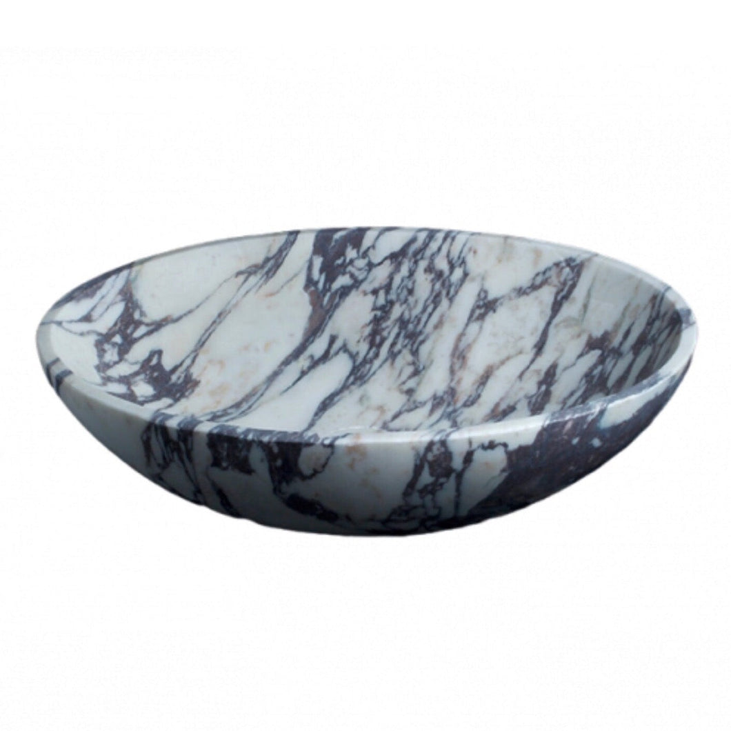 Calacatta Viola Marble Oval Shape Above Vanity Bathroom Sink (W)18