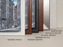 Cargar imagen en el visor de la galería, City Buildings Canvas Print, Large Urban Art Print, City Art, Row Of Buildings, Streetscape, Skyline, Panoramic, Wall Art, Canvas Print
