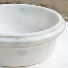 Cargar imagen en el visor de la galería, Carrara White Marble Natural Stone Waterfall Drop-in or Above Vanity Sink (D)17&quot; (H)6&quot;
