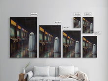 Carregar imagem no visualizador da galeria, Ghost in an Abandoned Arcade, Nostalgia Canvas, Art Canvas Print, Dark Academia, Gothic Retro, Game Room Art, Halloween Decoration
