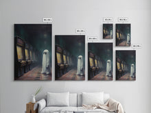 Carregar imagem no visualizador da galeria, Ghost in an Abandoned Arcade, Nostalgia Canvas, Art Canvas Print, Dark Academia, Gothic Retro, Game Room Art, Halloween Decoration
