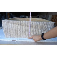 Load image into Gallery viewer, Travertine Rectangular Sink Natural Stone Above Vanity Bathroom Sink (W)23&quot; (D)18&quot; (H)8&quot;
