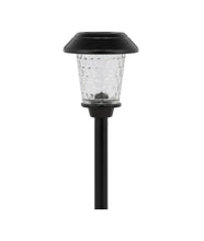 Cargar imagen en el visor de la galería, Hampton Bay Solar Black Metal Outdoor LED Path Light Dimple Glass Lens (12-Pack)
