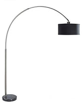 Load image into Gallery viewer, Arc Floor Lamp with Unique Hanging Drum - Arching Over The Couch
