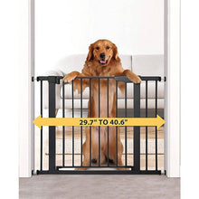 Load image into Gallery viewer, Mom&#39;s Choice Awards Winner-Cumbor 29.7&quot;-40.6&quot; Width Auto Close Safety Baby Gate, Durable Extra Wide Dog Gate for Stairs, Doorways, Easy Walk Thru Pet Gate for House, Child Gate Includes 4 Wall Cups

