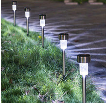 Load image into Gallery viewer, 24 Pack Outdoor Stainless Steel Solar Power Lawn Garden Landscape Path LED Light
