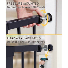 Load image into Gallery viewer, Mom&#39;s Choice Awards Winner-Cumbor 29.7&quot;-40.6&quot; Width Auto Close Safety Baby Gate, Durable Extra Wide Dog Gate for Stairs, Doorways, Easy Walk Thru Pet Gate for House, Child Gate Includes 4 Wall Cups
