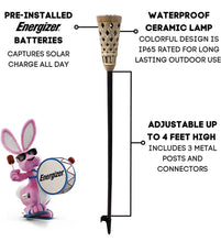 Load image into Gallery viewer, Energizer LED Ceramic Solar Tiki Torch Lights Dancing Lights Outdoor Waterproof 2 Pack
