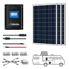 Cargar imagen en el visor de la galería, ACOPOWER 12V  Polycrystalline Solar RV Kits + MPPT / PWM Charge Controller
