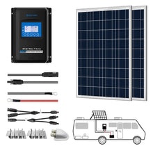 Cargar imagen en el visor de la galería, ACOPOWER 12V  Polycrystalline Solar RV Kits + MPPT / PWM Charge Controller
