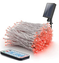 Load image into Gallery viewer, 165Ft Solar String Lights White Wire Outdoor,500 LED Christmas Lights with 8 Modes and Timer, Remote Control
