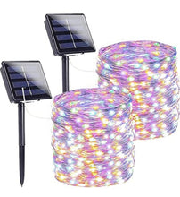 Load image into Gallery viewer, 2PK Solar String Lights Outdoor Copper Wire, Waterproof Solar Fairy Lights with 8 Lighting Modes
