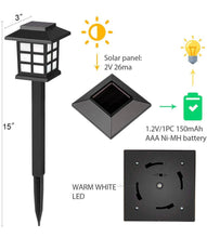 Load image into Gallery viewer, 12 Pack Solar Pathway Lights Outdoor, Waterproof Outdoor Solar Lights-Asian Style
