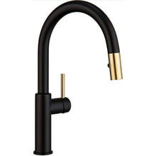 Load image into Gallery viewer, Darnok 79723BX Mia Kitchen Sink Faucet with Pull Down Sprayer, Matte Black/Luxe Gold
