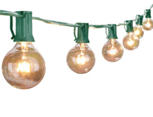 Load image into Gallery viewer, 25 Ft Plug-In Outdoor String Light G40 Globe Patio Lights with 26 Edison Glass Bulbs Hanging Light
