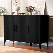 Load image into Gallery viewer, Featured Three-door Storage Cabinet with Metal Handles, Suitable for Corridors, Entrances, Living rooms, and Bedrooms
