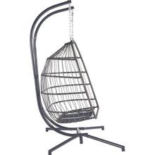 Load image into Gallery viewer, 2 Person Outdoor Rattan Hanging Chair Patio Wicker Egg Chair
