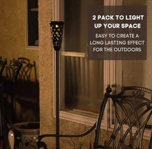 Load image into Gallery viewer, Energizer LED Ceramic Solar Tiki Torch Lights Dancing Lights Outdoor Waterproof 2 Pack
