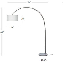 Load image into Gallery viewer, Arc Floor Lamp with Unique Hanging Drum - Arching Over The Couch
