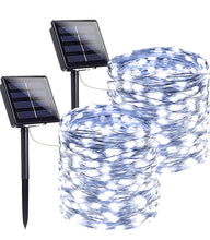 Load image into Gallery viewer, 2PK Solar String Lights Outdoor Copper Wire, Waterproof Solar Fairy Lights with 8 Lighting Modes
