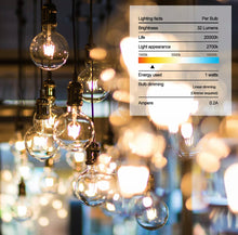Carregar imagem no visualizador da galeria, 27 Ft Pro - Globe Solar LED Outdoor String Lights – Waterproof, G40 Retro Edison Filament Bulbs -Warm White
