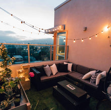Load image into Gallery viewer, 25 Ft Plug-In Outdoor String Light G40 Globe Patio Lights with 26 Edison Glass Bulbs Hanging Light
