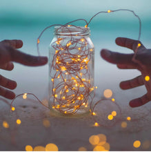 Load image into Gallery viewer, 2PK Solar String Lights Outdoor Copper Wire, Waterproof Solar Fairy Lights with 8 Lighting Modes
