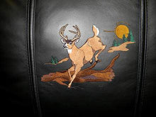 Load image into Gallery viewer, Silver Loveseat with Deer Leaping Logo
