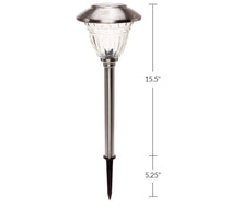 Cargar imagen en el visor de la galería, Energizer 10 Pack Solar LED Pathway Lights Outdoor-Stainless Steel
