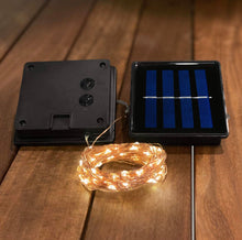 Load image into Gallery viewer, 2PK Solar String Lights Outdoor Copper Wire, Waterproof Solar Fairy Lights with 8 Lighting Modes
