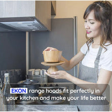 Carregar imagem no visualizador da galeria, Range Hood Insert, EKON NAB01-30IN 900CFM Built-in Range Hoods Ducted/Ductless with 4-Speed Soft Touch Panel Control/Dishwasher-safe Filters, Kitchen Hoods for Over Kitchen Stove
