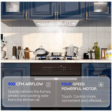 Load image into Gallery viewer, Range Hood Insert, EKON NAB01-30IN 900CFM Built-in Range Hoods Ducted/Ductless with 4-Speed Soft Touch Panel Control/Dishwasher-safe Filters, Kitchen Hoods for Over Kitchen Stove
