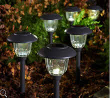 Load image into Gallery viewer, 16-Piece Solar Pathway Lights Glass and Aluminum, 16 Lumen - Powered by Energizer
