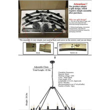 Load image into Gallery viewer, Hubrin Black Wagon Wheel Chandelier,16-Light 39.4 inch,Rustic Farmhouse Industrial Chandeliers,Kitchen Island Light Fixtures E12 Base for Living Room (Black, 39.4&quot; 16-Light)
