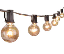 Load image into Gallery viewer, 25 Ft Plug-In Outdoor String Light G40 Globe Patio Lights with 26 Edison Glass Bulbs Hanging Light
