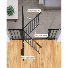 Load image into Gallery viewer, Mom&#39;s Choice Awards Winner-Cumbor 29.7&quot;-40.6&quot; Width Auto Close Safety Baby Gate, Durable Extra Wide Dog Gate for Stairs, Doorways, Easy Walk Thru Pet Gate for House, Child Gate Includes 4 Wall Cups
