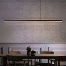 Load image into Gallery viewer, Zicbol Kitchen Island Pendant Lighting 40.94 Inch Linear Light Fixture Chandelier 16W 3000K Warm Light Dimmable LED Hanging Light Fixture for Dining Room, Kitchen, Breakfast Bar, Living Room Black
