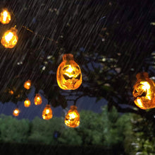 Load image into Gallery viewer, 33Ft Solar Powered Pumpkin Halloween String Lights 50 LED with 8 Lighting Modes
