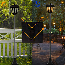 Load image into Gallery viewer, SmartYard 67 Inch Solar Lamp Post Lights, 100 Lumen Solar Powered Vintage Street Lights Outdoor, Warm White LED Edison Bulb Solar Post Light

