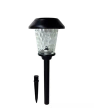 Cargar imagen en el visor de la galería, Hampton Bay Solar Black Metal Outdoor LED Path Light Dimple Glass Lens (12-Pack)
