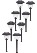 Load image into Gallery viewer, Energizer Solar Outdoor Pathway Lights Stainless Steel And Glass LED Lights- 8 Pack
