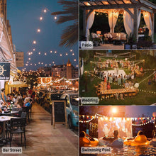 Load image into Gallery viewer, 25 Ft Plug-In Outdoor String Light G40 Globe Patio Lights with 26 Edison Glass Bulbs Hanging Light
