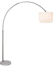 Load image into Gallery viewer, Arc Floor Lamp with Unique Hanging Drum - Arching Over The Couch
