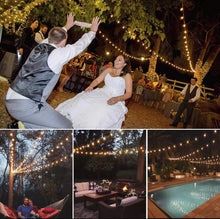 Load image into Gallery viewer, 25 Ft Plug-In Outdoor String Light G40 Globe Patio Lights with 26 Edison Glass Bulbs Hanging Light
