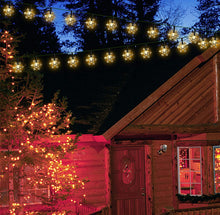 Load image into Gallery viewer, 33Ft Solar Snowflake Twinkle Star String Lights, 100 LED Outdoor 8 Lighting Modes &amp; Waterproof
