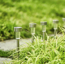 Load image into Gallery viewer, 24 Pack Outdoor Stainless Steel Solar Power Lawn Garden Landscape Path LED Light
