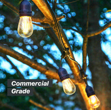 Load image into Gallery viewer, 24Ft Plug-In LED Outdoor String Lights Waterproof- Hanging, Dimmable 2W Vintage Edison Bulbs
